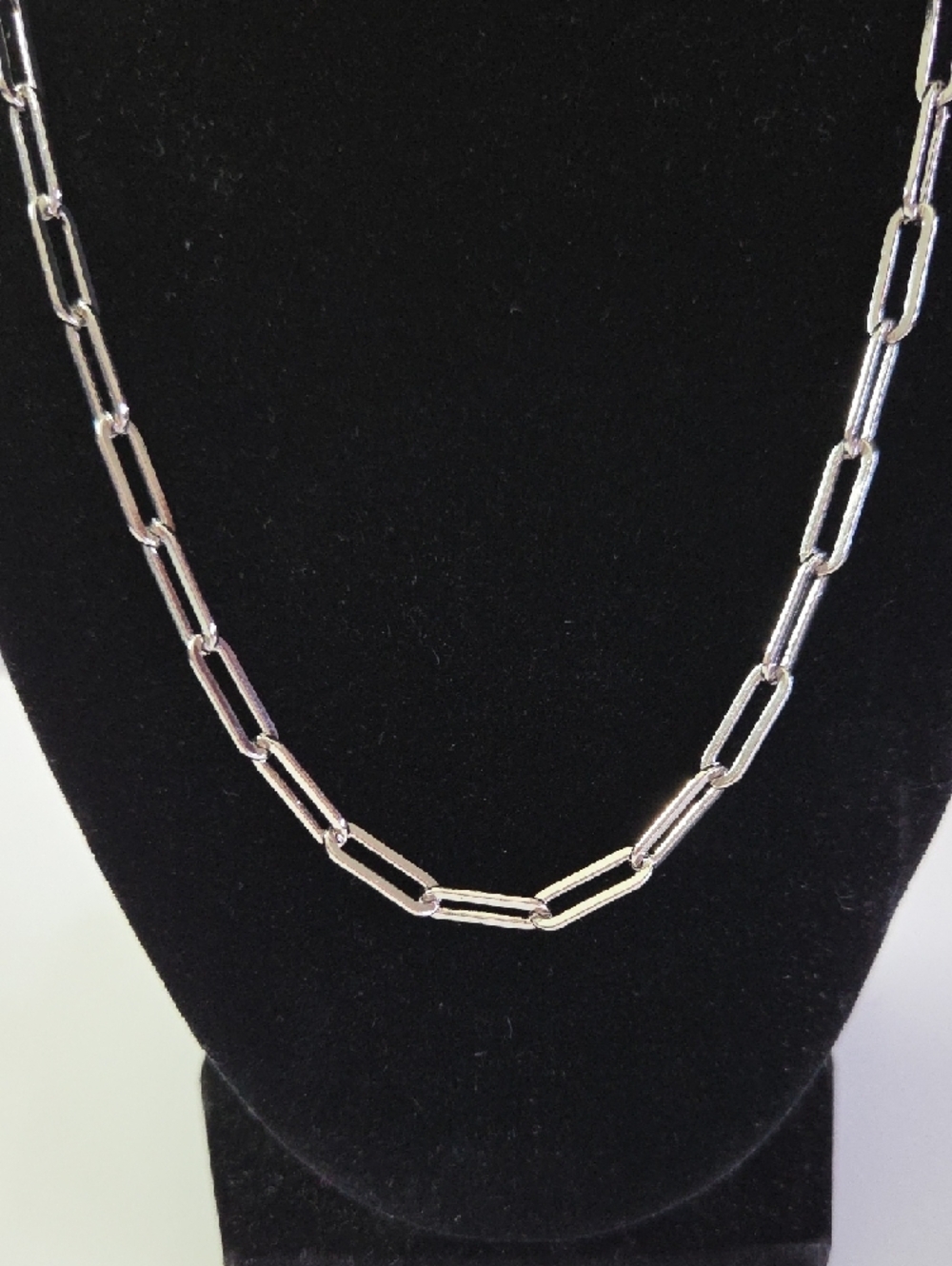 Sterling Silver Paperclip Chain Necklace - Silver - Picture 2 of 5
